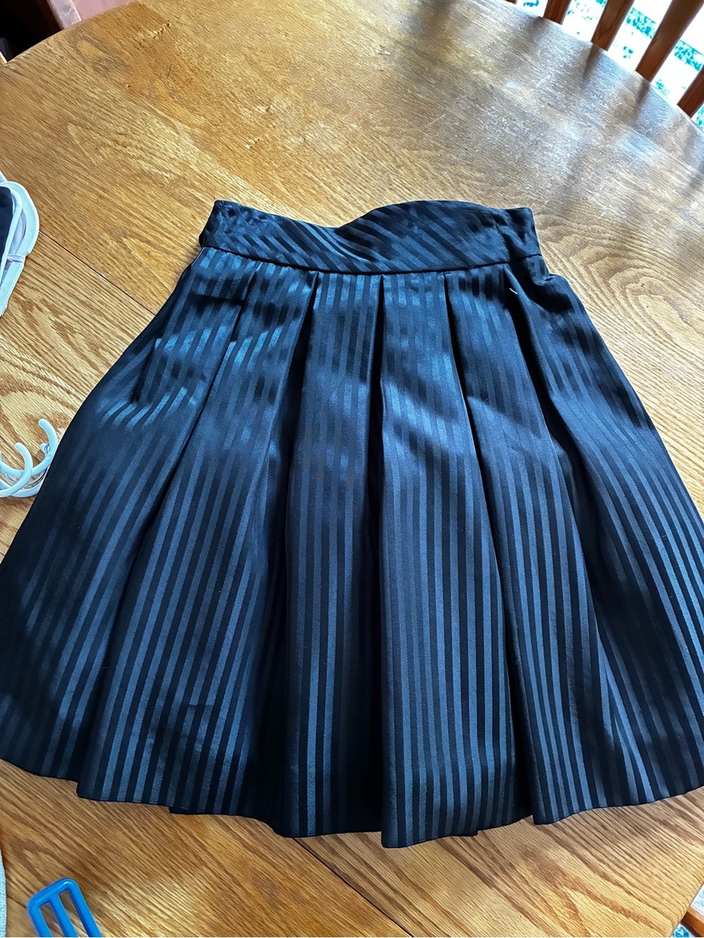 Classic Vintage Rimini Black Pleated A-Line Skirt